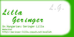 lilla geringer business card